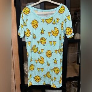 Little Sleepies pizza pals print bamboo short sleeve tee pajamas shirt boys